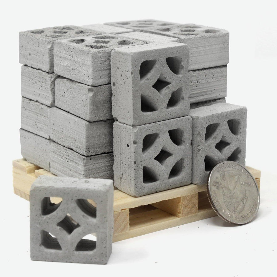 1:12 Scale Mini Breeze Block Pallet (24pk) - Empress - Mini Materials