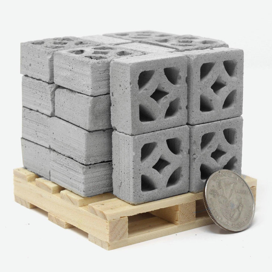 1:12 Scale Mini Breeze Block Pallet (24pk) - Empress - Mini Materials