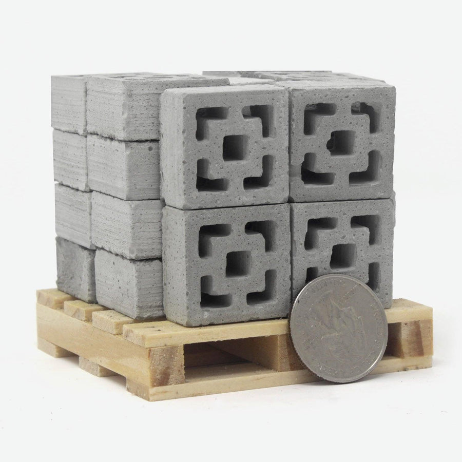 1:12 Scale Mini Breeze Block Pallet (24pk) - Vista Vue - Mini Materials