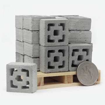 1:12 Scale Mini Breeze Block Pallet (24pk) - Vista Vue - Mini Materials
