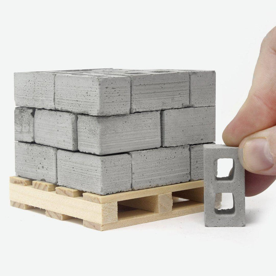 1:12 Scale Mini Construct-A-Block Concrete Blocks on Pallet (24pk