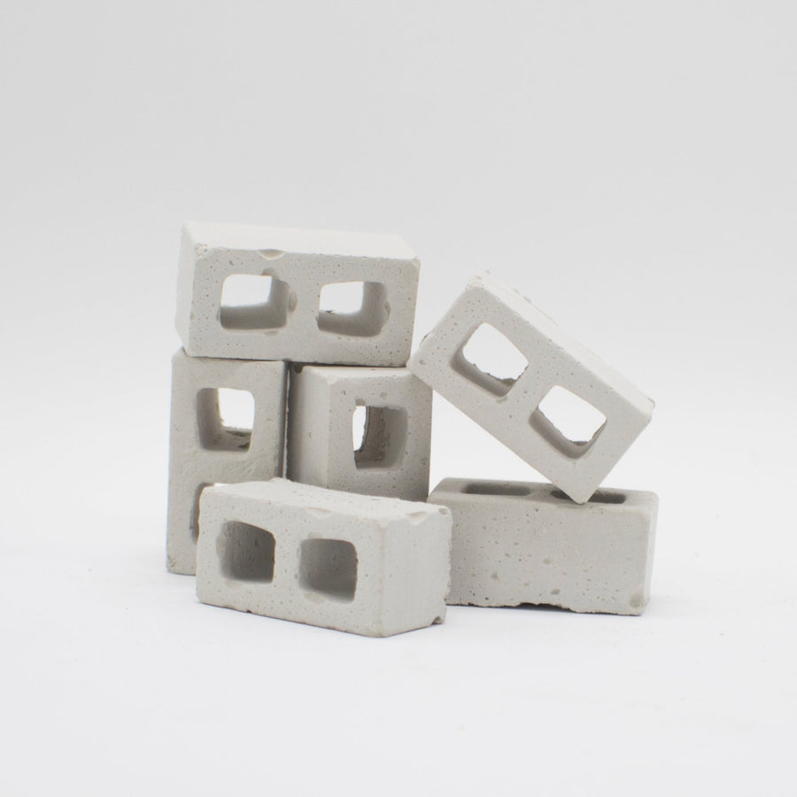 1:12 Scale Mini Cinder Blocks - Six-Pack - Mini Materials