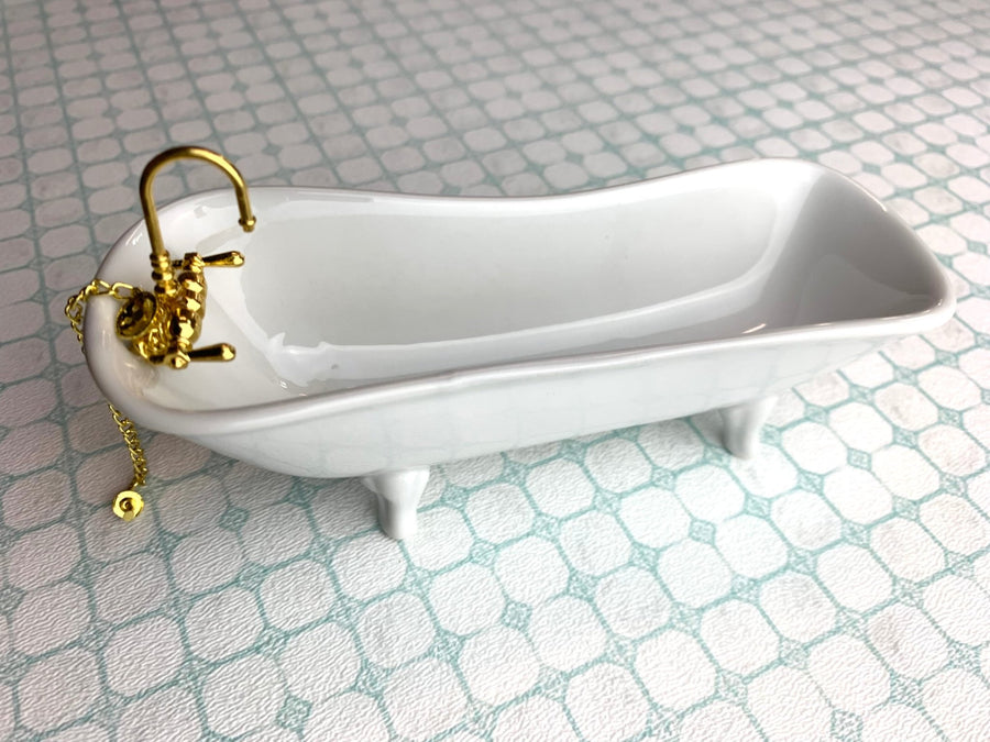 1:12 Scale Mini Clawfoot Tub - Mini Materials