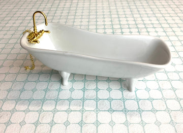 1:12 Scale Mini Clawfoot Tub - Mini Materials