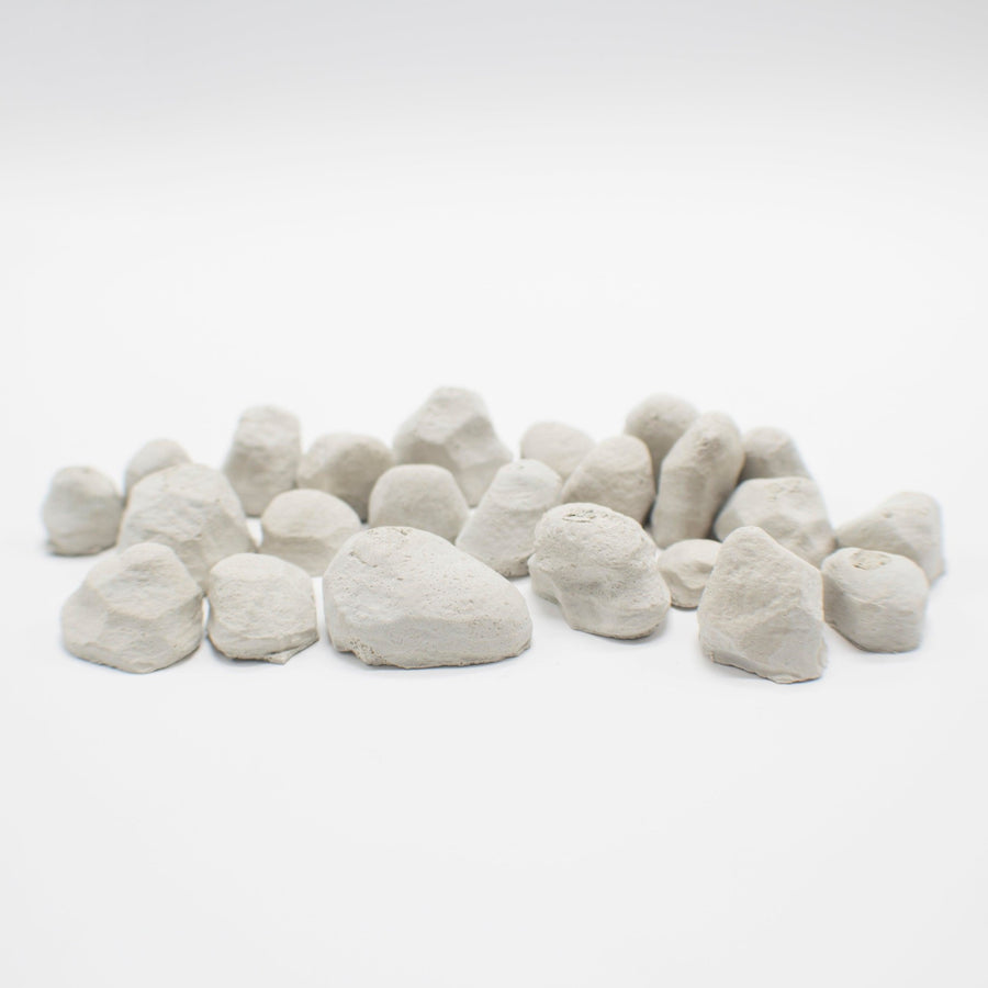 1:12 Scale Mini Cobblestones w/ Flat Side (24) - Mini Materials