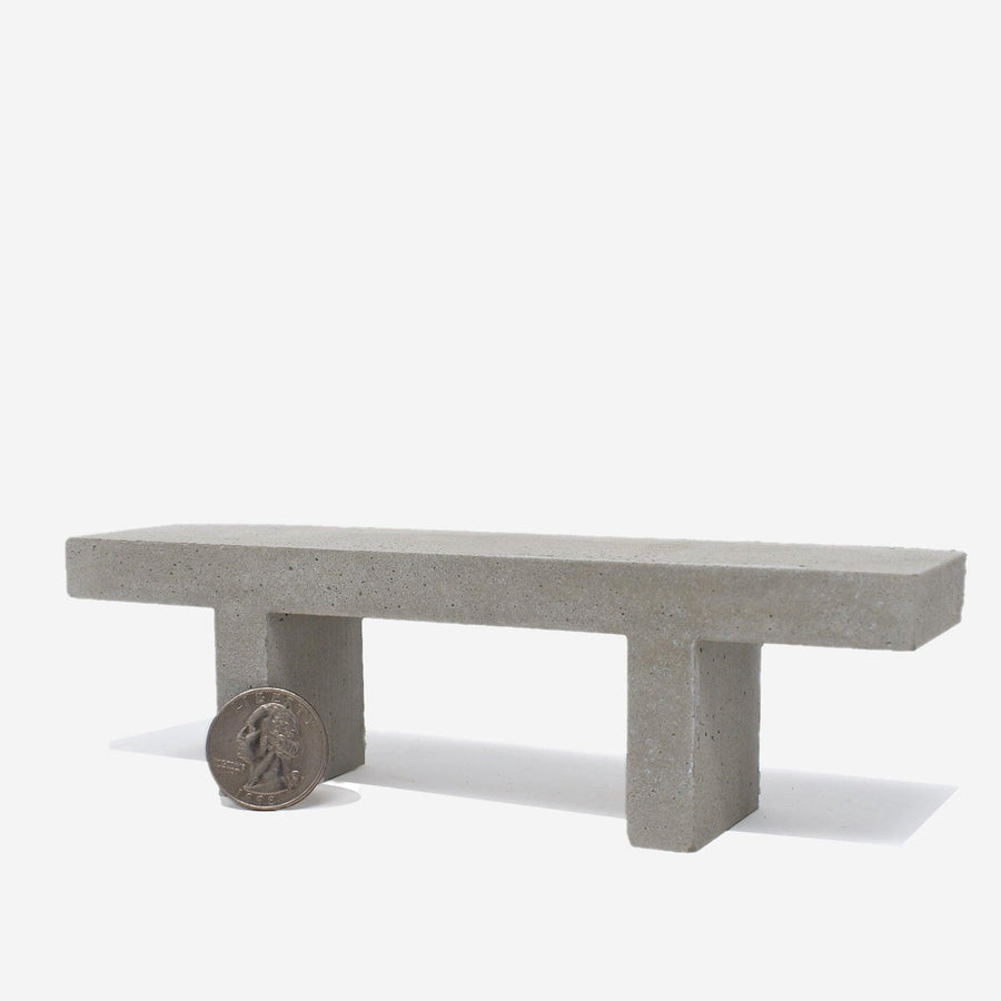 1:12 Scale Mini Concrete Bench - Mini Materials