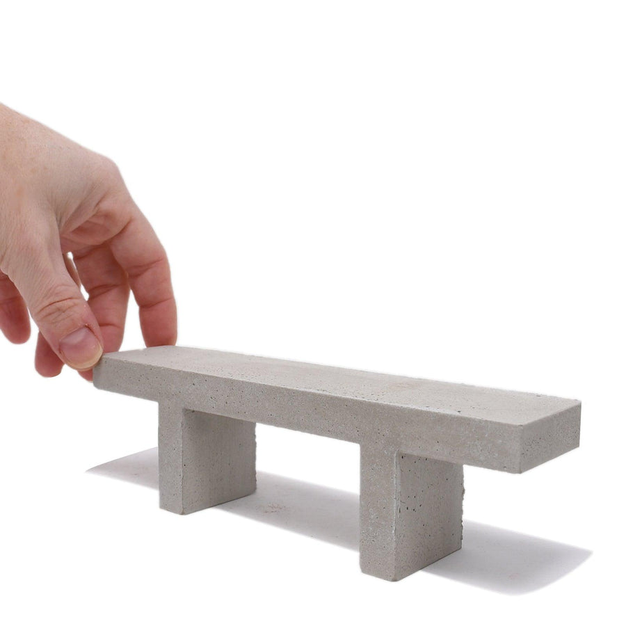 1:12 Scale Mini Concrete Bench - Mini Materials