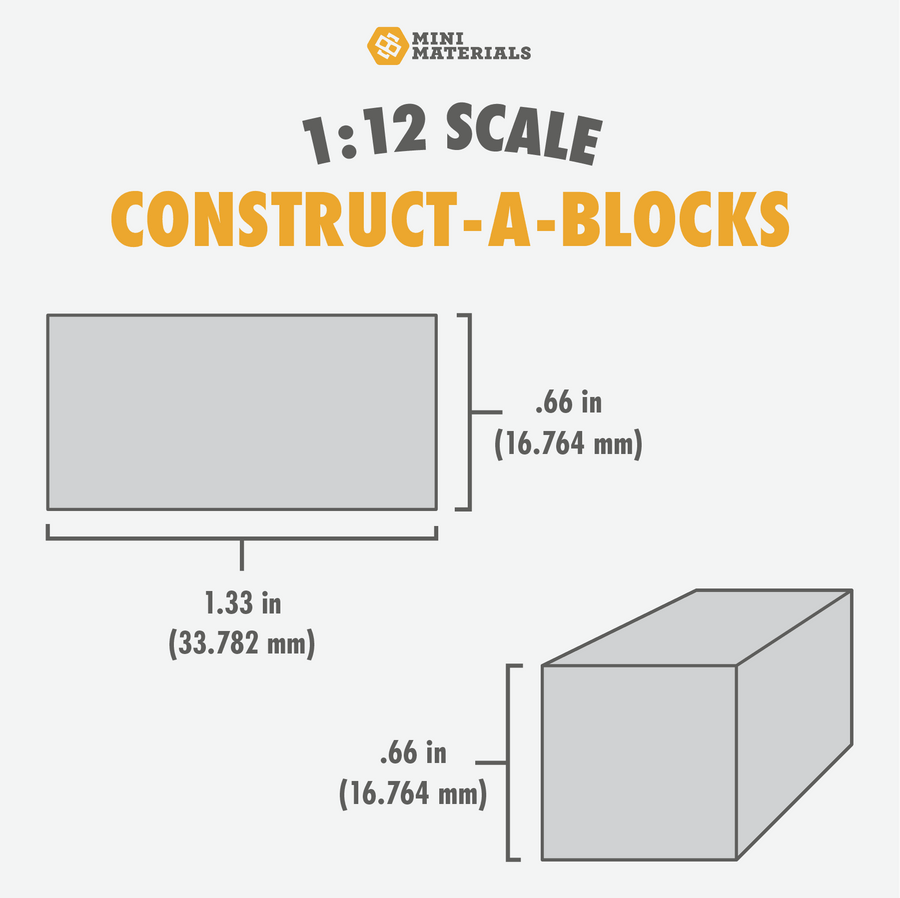 1:12 Scale Mini Construct-A-Block Concrete Blocks on Pallet (24pk) - Mini Materials