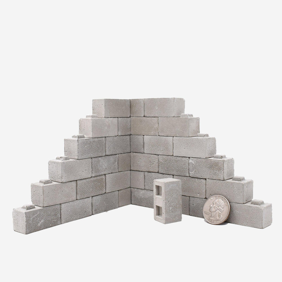 1:12 Scale Mini Construct-A-Block Concrete Blocks on Pallet (50pk) - Mini Materials