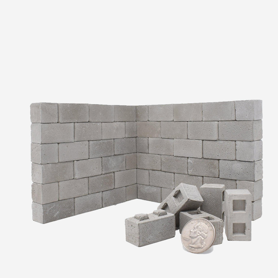 1:12 Scale Mini Construct-A-Block Concrete Blocks on Pallet (50pk) - Mini Materials