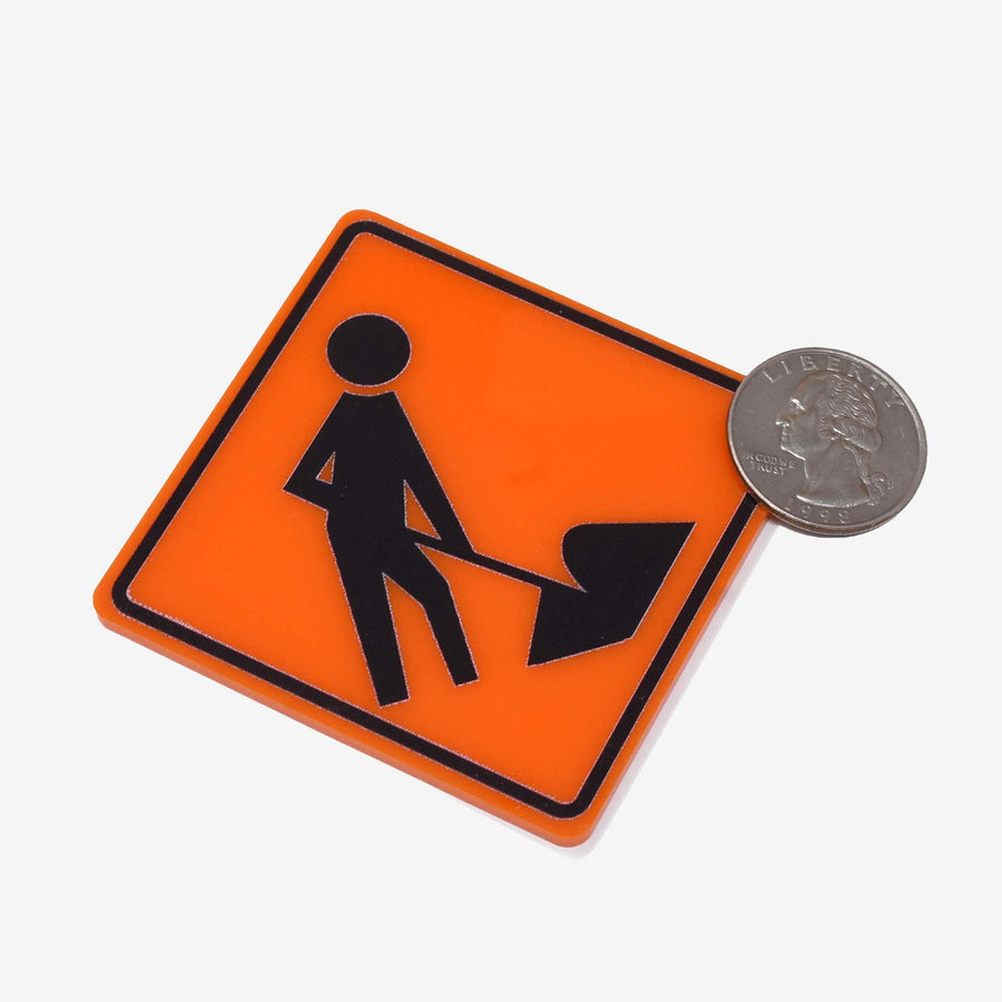 Solid Mini Sign 1:24 Scale Mini Construction Roadwork Sign – Mini Materials