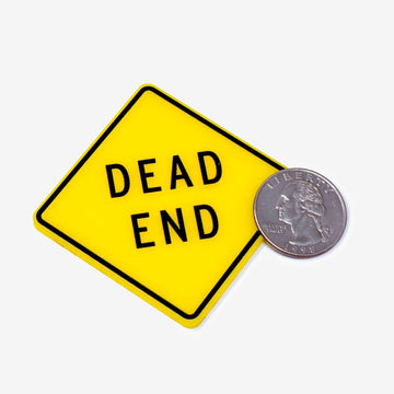 1:12 Scale Mini Dead End Roadwork Sign - Mini Materials