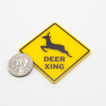 1:12 Scale Mini Deer Crossing Sign - Mini Materials