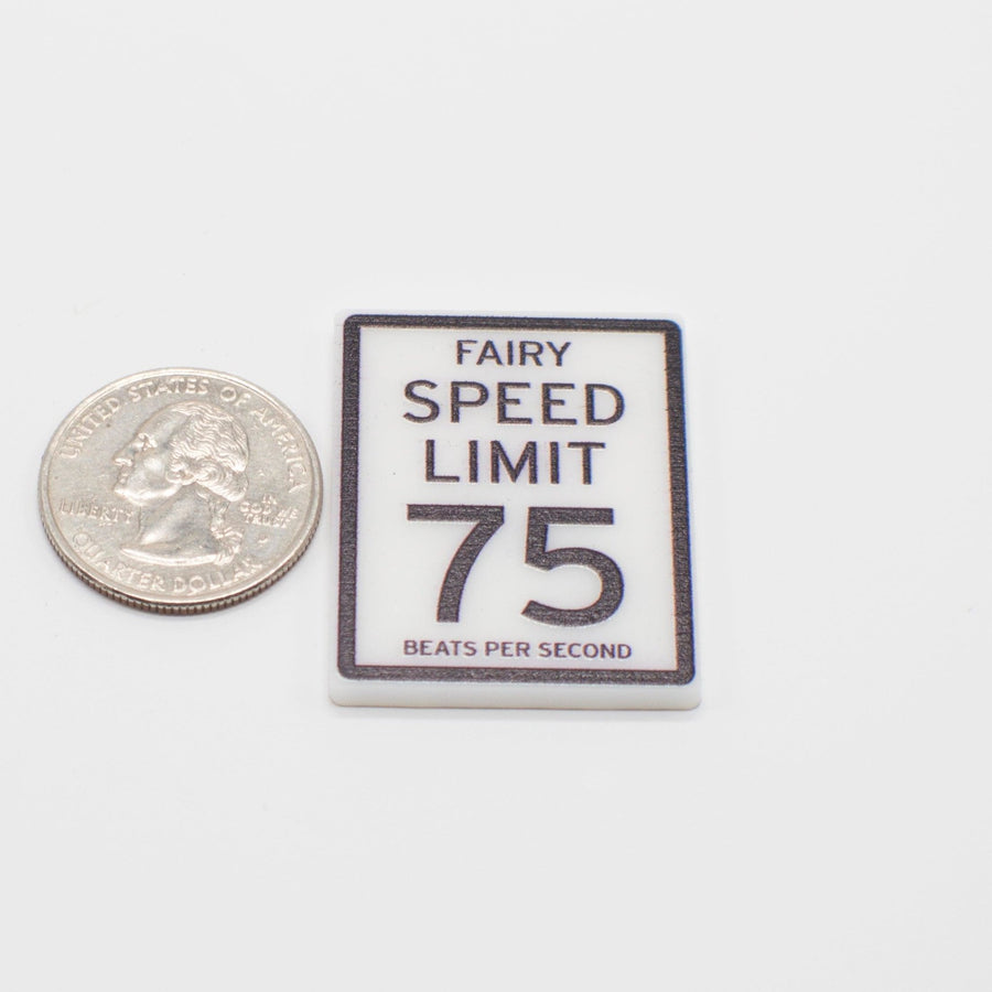 1:12 Scale Mini Fairy Speed Limit Sign - Mini Materials