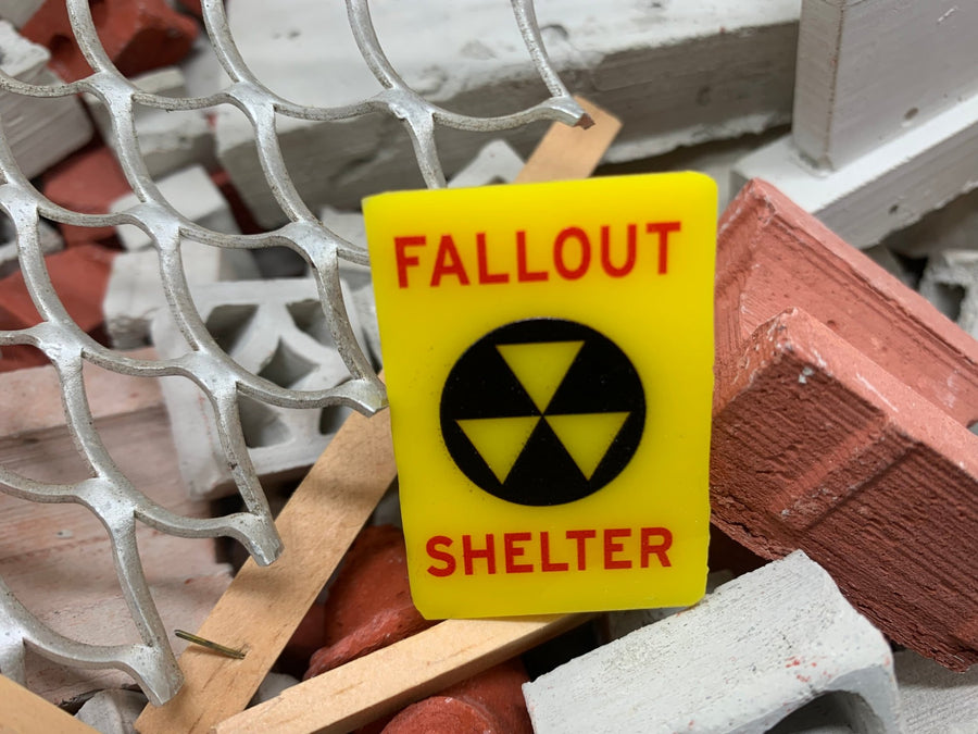 1:12 Scale Mini Fallout Shelter Sign - Mini Materials