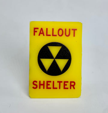 1:12 Scale Mini Fallout Shelter Sign - Mini Materials