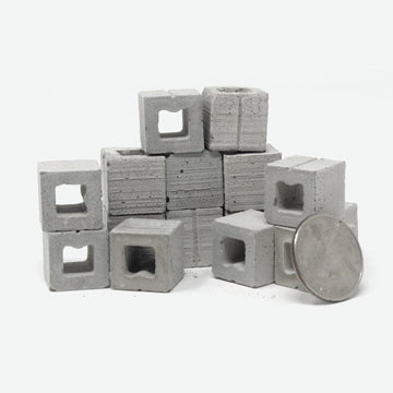 1:12 Scale Mini Half Cinder Blocks (15pk) - Mini Materials