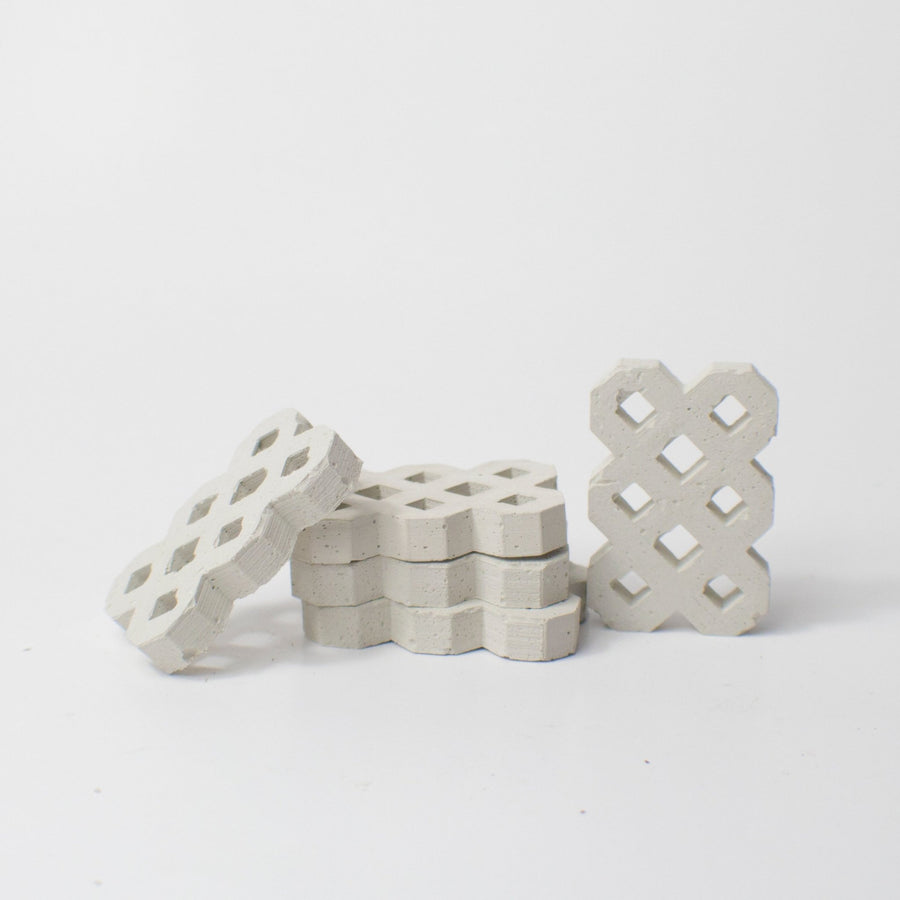 1:12 Scale Mini Honeycomb Cement Pavers (5 pack) - Mini Materials
