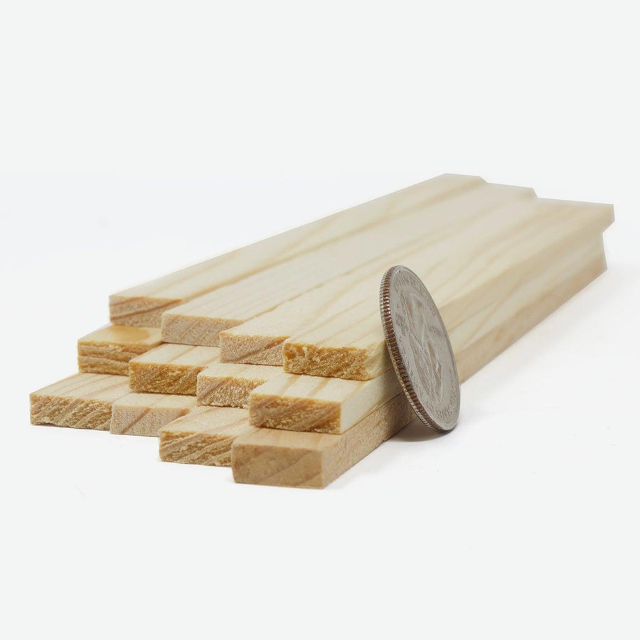 1:12 Scale Mini Lumber - 2x6x8 (Dozen) - Mini Materials