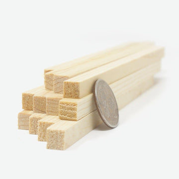 1:12 Scale Mini Lumber - 4x4x12 (Dozen) - Mini Materials