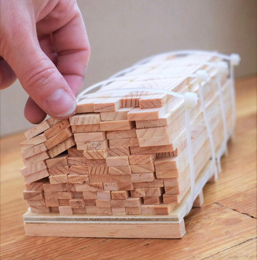 1:12 Scale Mini Lumber - 4x4x8 (Dozen) - Mini Materials