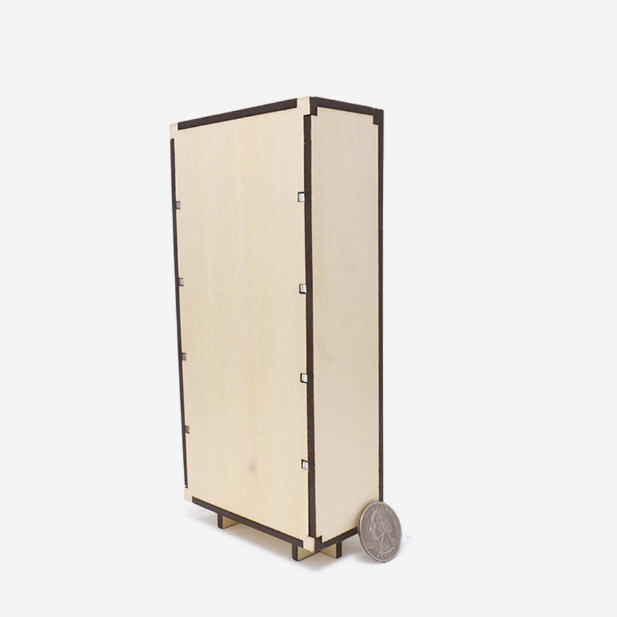 1:12 Scale Mini Modern Glass Cabinet (Basswood) - Mini Materials