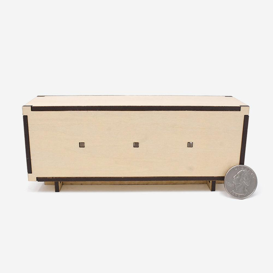 1:12 Scale Mini Modern Sideboard (Basswood) - Mini Materials