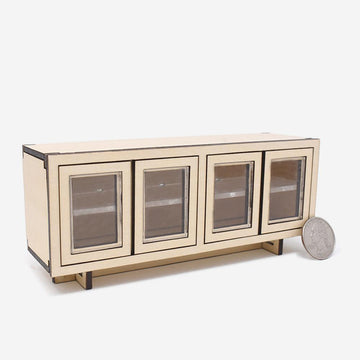 1:12 Scale Mini Modern Sideboard (Basswood) - Mini Materials