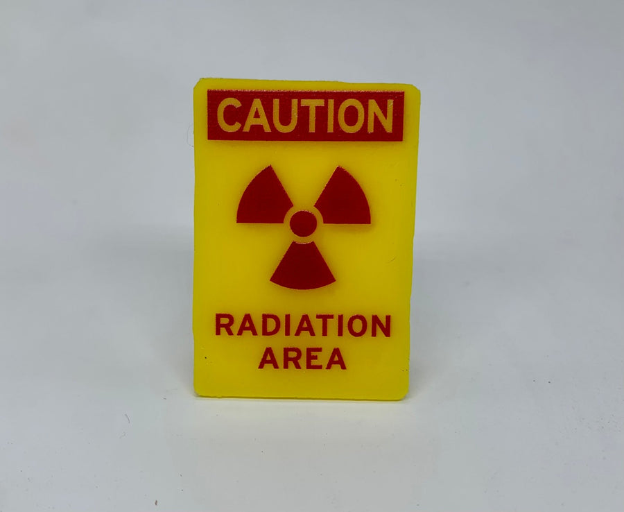 1:12 Scale Mini Radiation Area Sign - Mini Materials