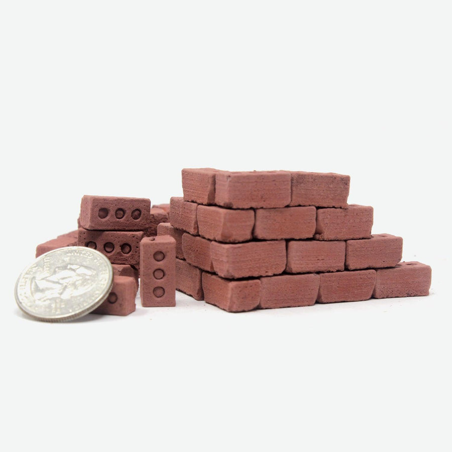 1:12 Scale Mini Red Bricks (50pk) - Mini Materials