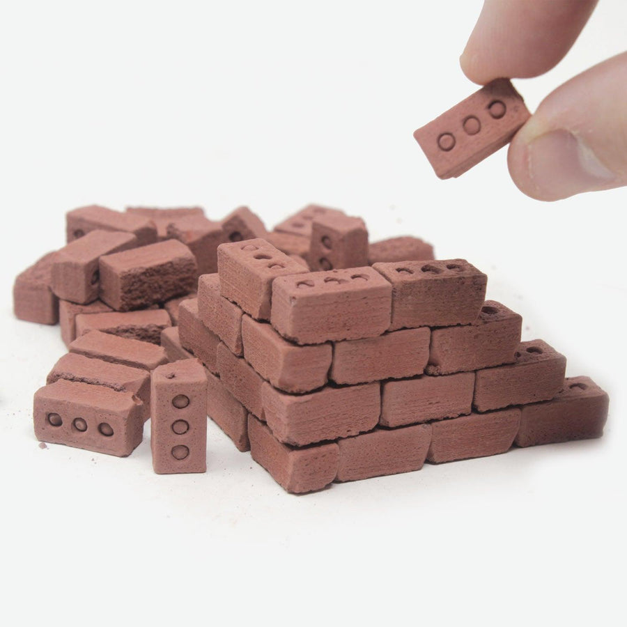 1:12 Scale Mini Red Bricks (50pk) - Mini Materials