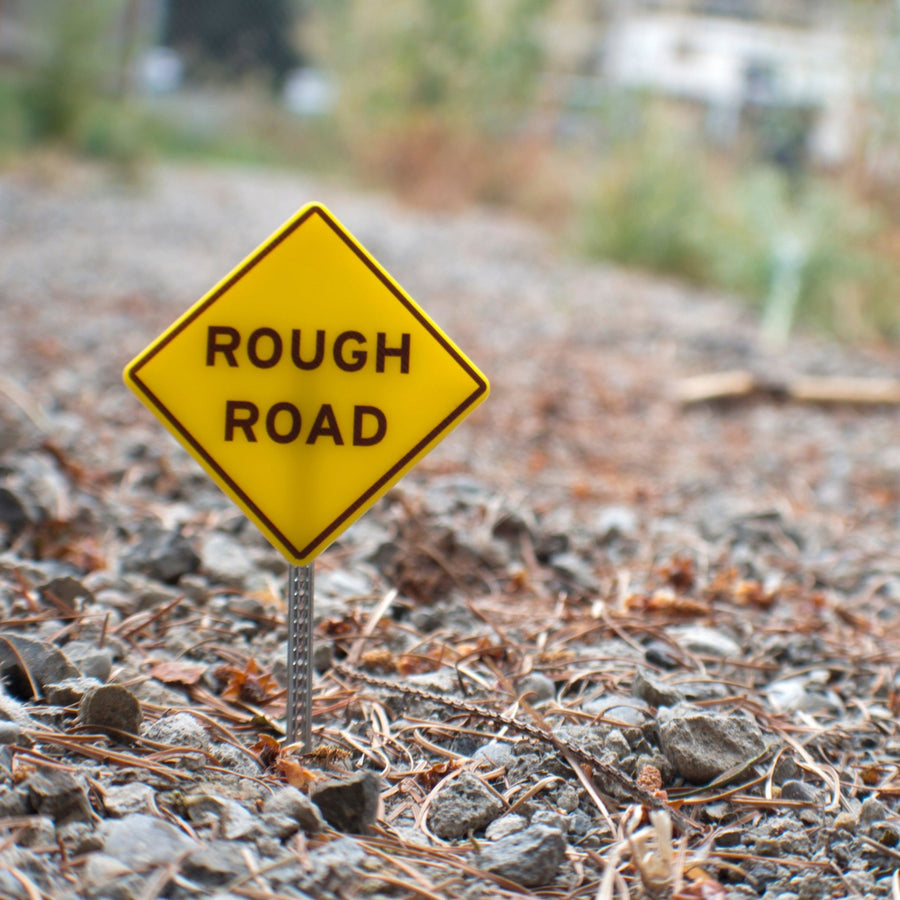 1:12 Scale Mini Rough Road Sign - Mini Materials