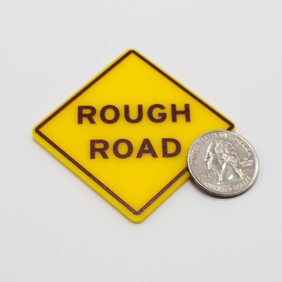 1:12 Scale Mini Rough Road Sign - Mini Materials