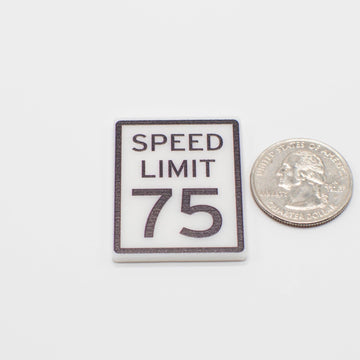1:12 Scale Mini Speed Limit 75 Sign - Mini Materials