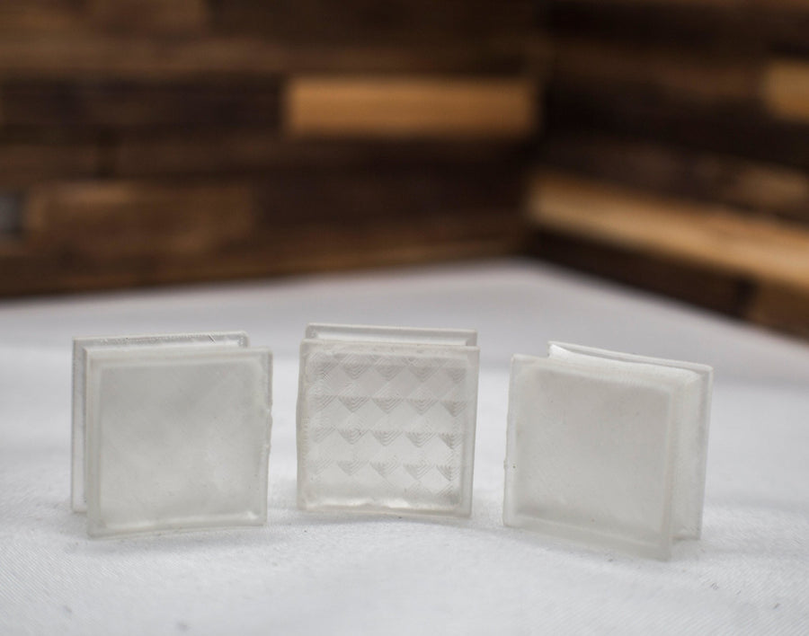 1:12 Scale Mini Translucent Block - Smooth and Diamond Finish (10 pack ...