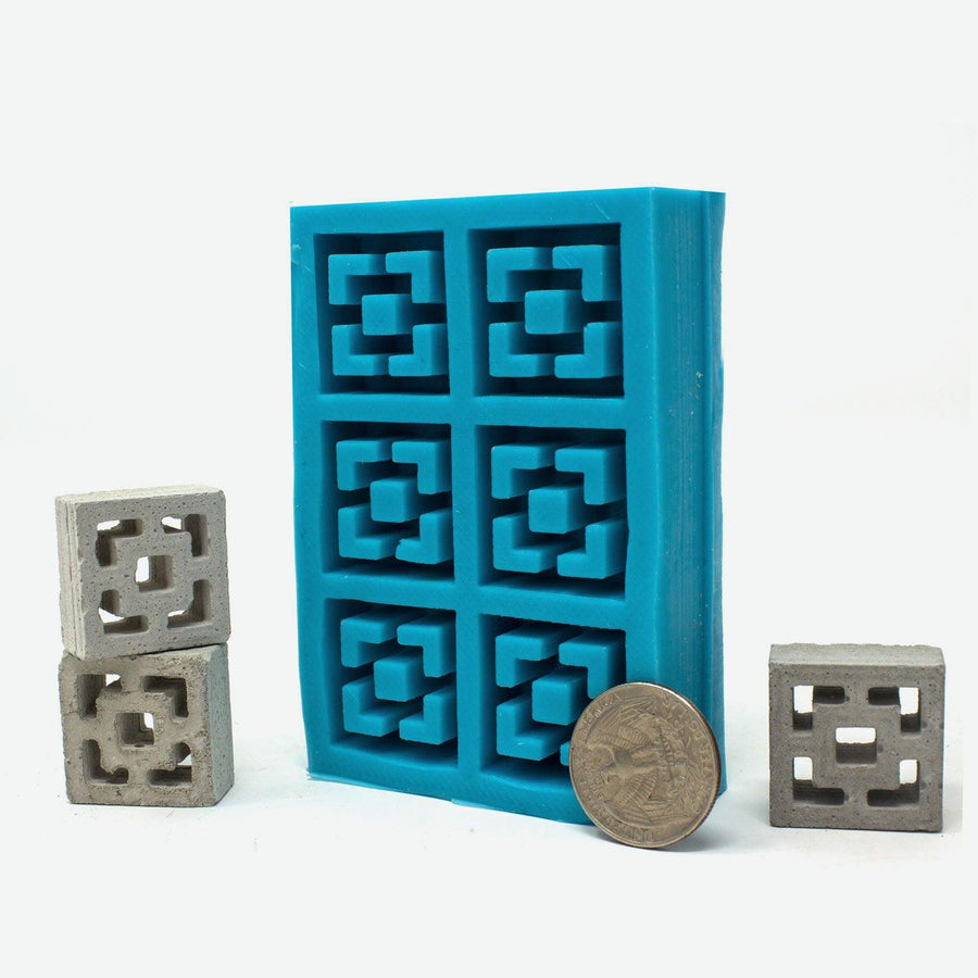 1:12 Scale Mini Vista Vue Breeze Block Mold - Mini Materials