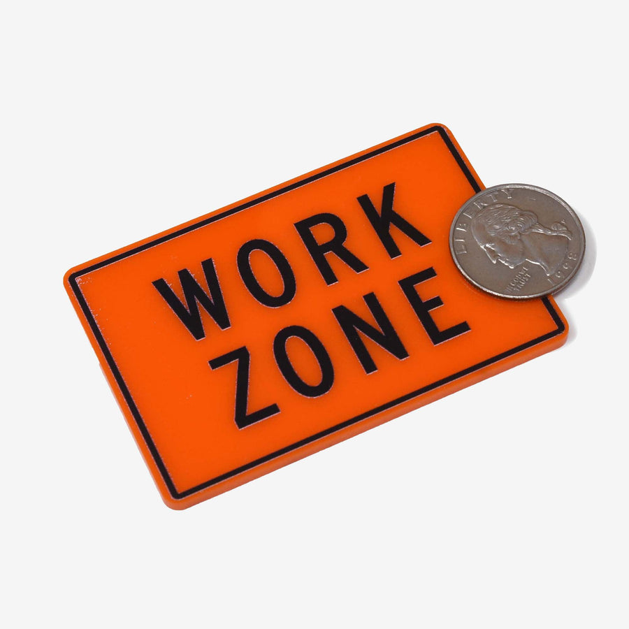 1:12 Scale Mini Work Zone Roadwork Sign - Mini Materials