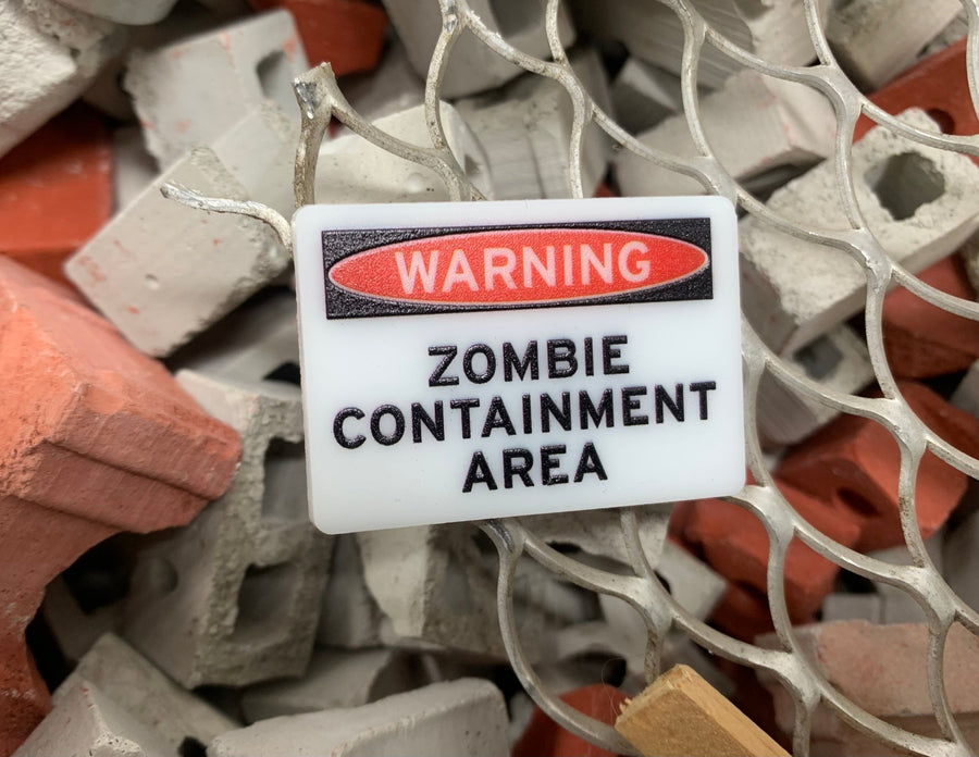 1:12 Scale Mini Zombie Sign - Mini Materials