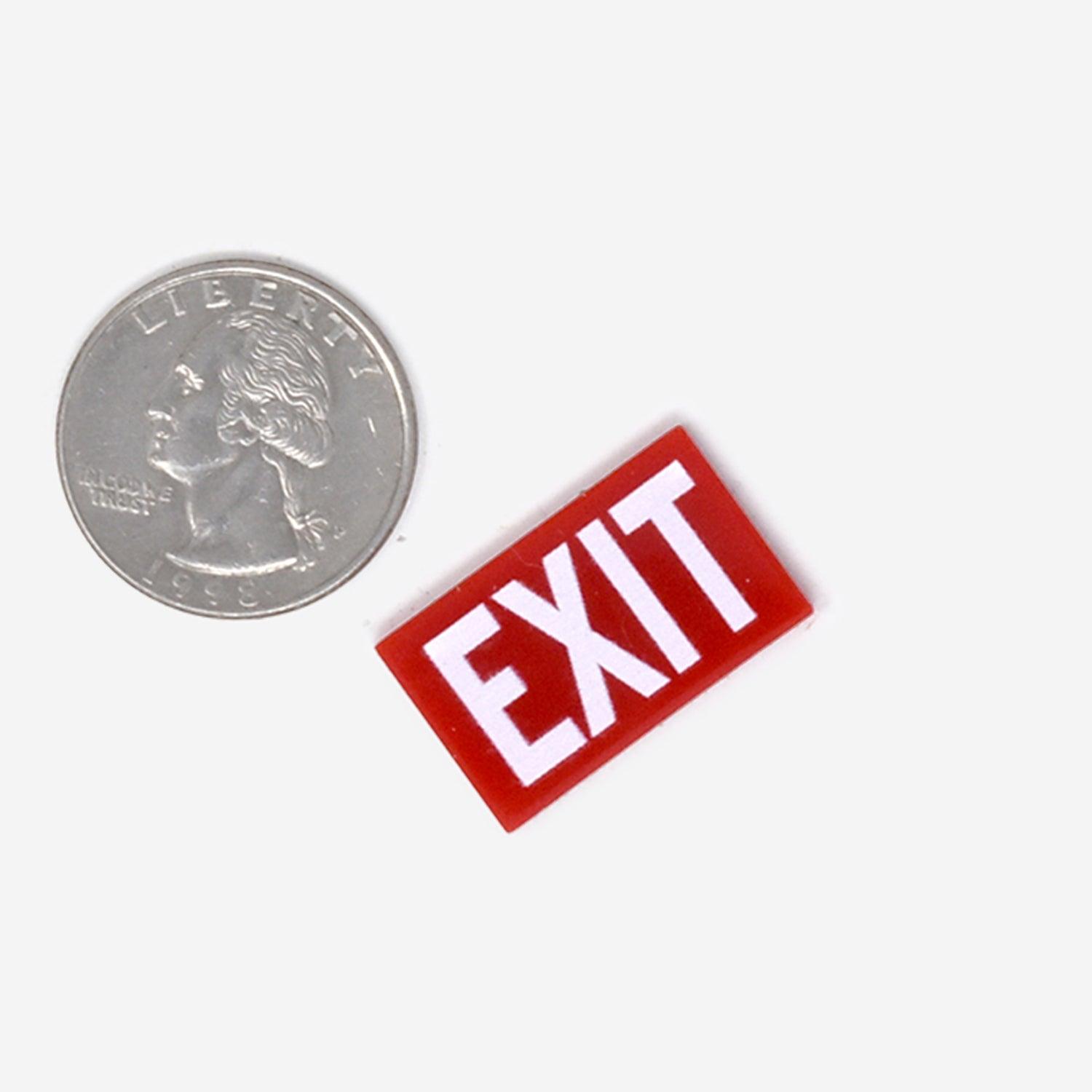 1:12 Scale Miniature Exit Sign – Mini Materials