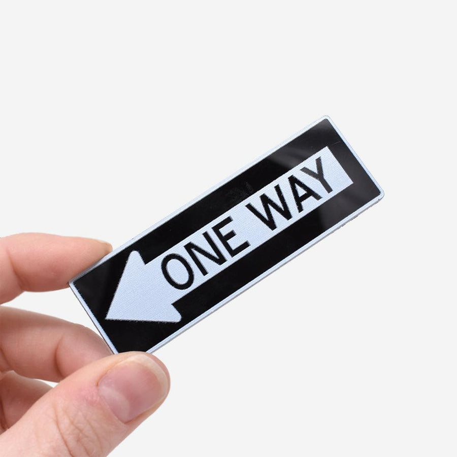 1:12 Scale Miniature One Way Sign - Mini Materials