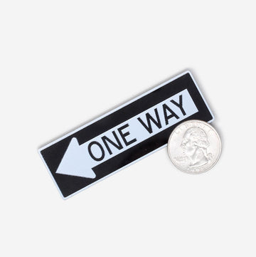 1:12 Scale Miniature One Way Sign - Mini Materials