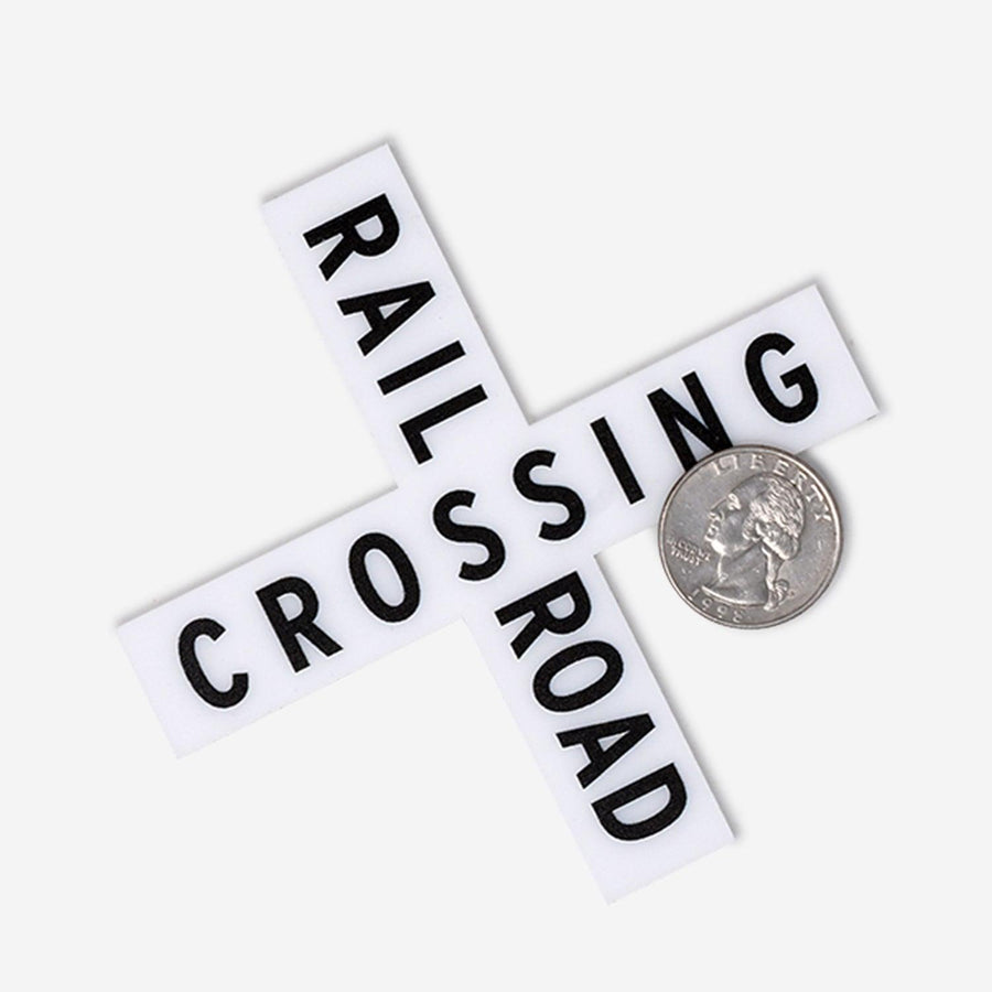 1:12 Scale Miniature Railroad Crossing X Sign - Mini Materials