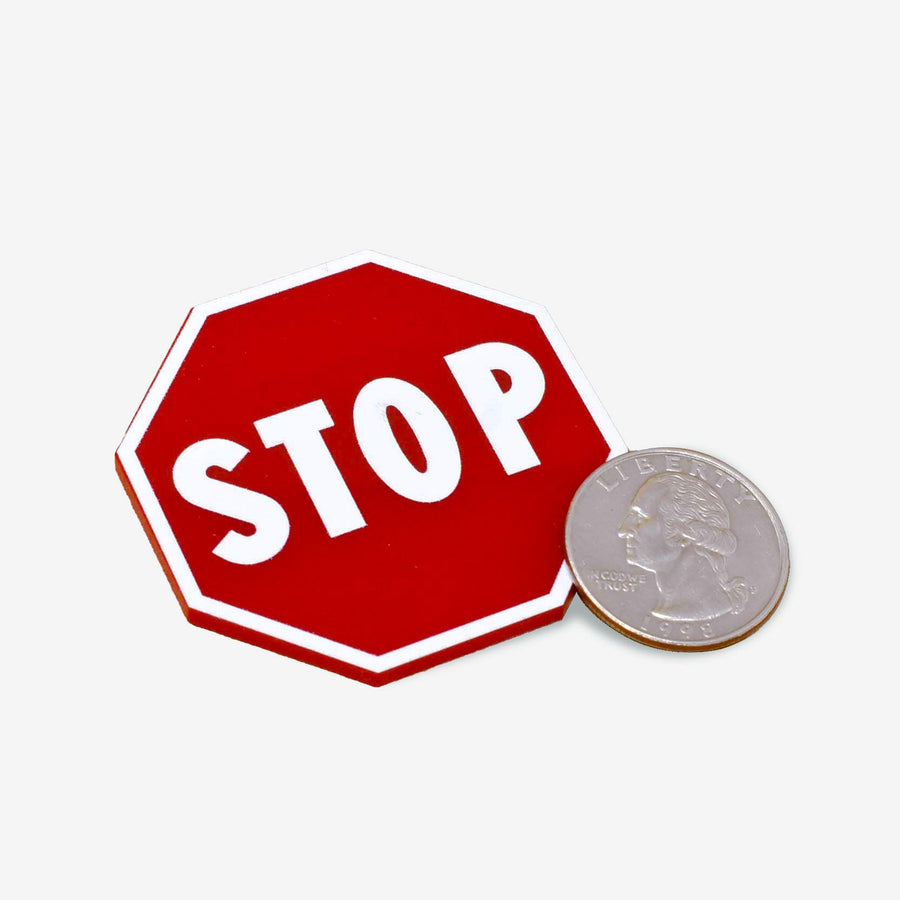 1:12 Scale Miniature Stop Sign - Mini Materials