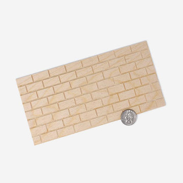 1:12 Scale Plywood Siding Panel - Faux Brick - Mini Materials