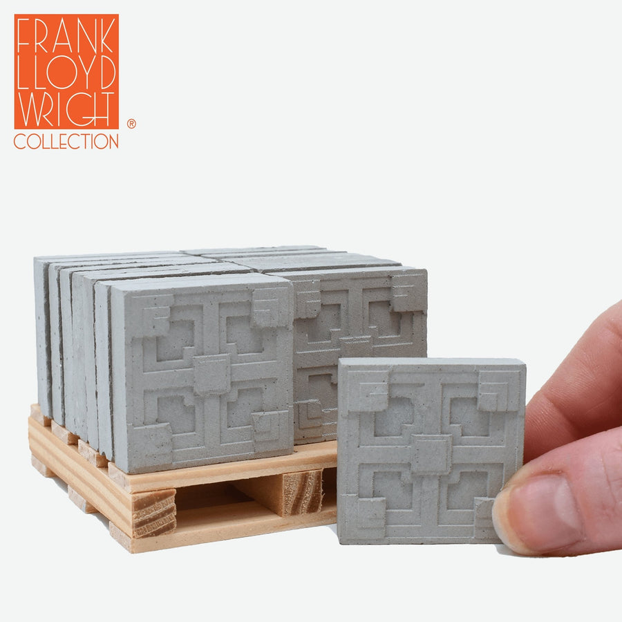1:12 Scale Storer Concrete Textile Blocks (16pk) - Frank Lloyd Wright Collection - Mini Materials