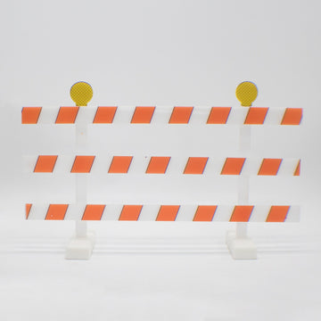 1:12 Scale Three Rail Road and Construction Barricade (1pk) - Mini Materials