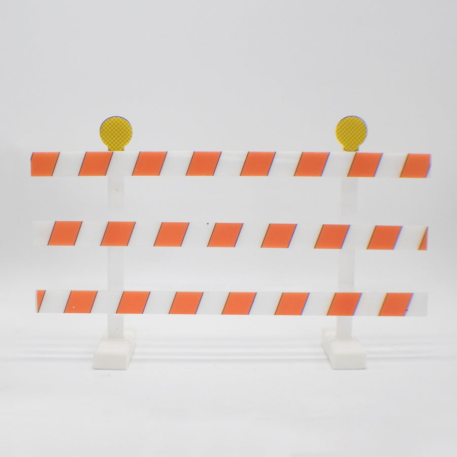 1:12 Scale Three Rail Road and Construction Barricade (1pk) - Mini Materials