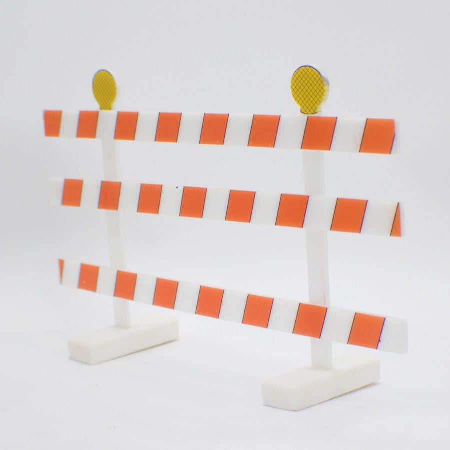 1:12 Scale Three Rail Road and Construction Barricade (1pk) - Mini Materials