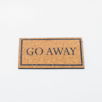 1:12 Scale Welcome Mat - Go Away - Mini Materials