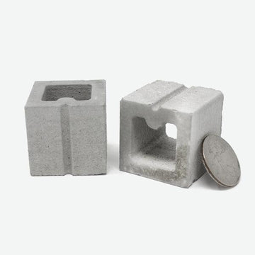 1:6 Scale Mini Half Cinder Blocks (2pk) - Mini Materials